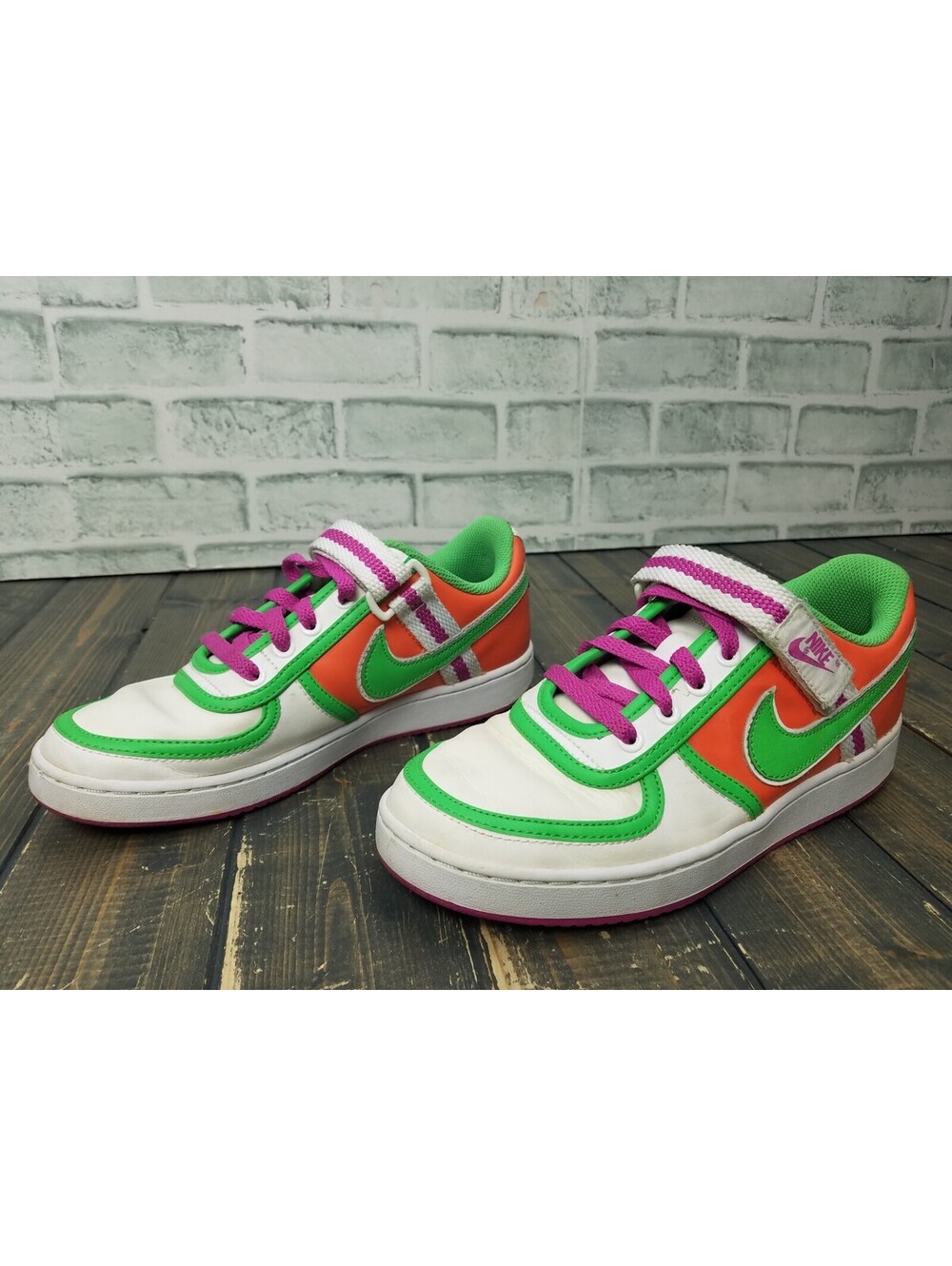 Nike Vandal Low Green Orange Violet 312492-133 Women's Sneakers Size 8